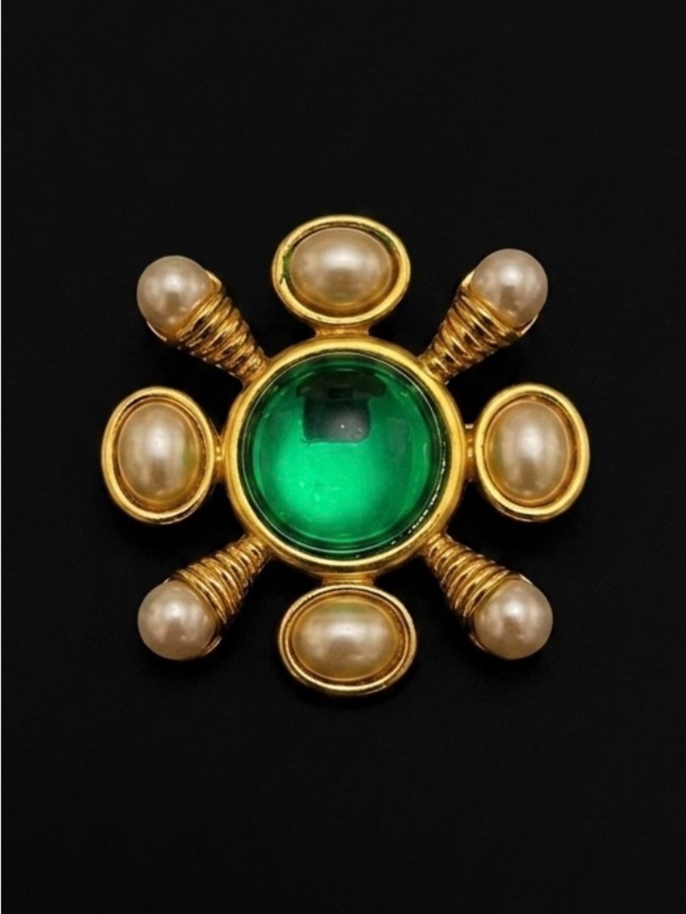 #253 Kenneth J Lane Maltese Cross Pendant Brooch